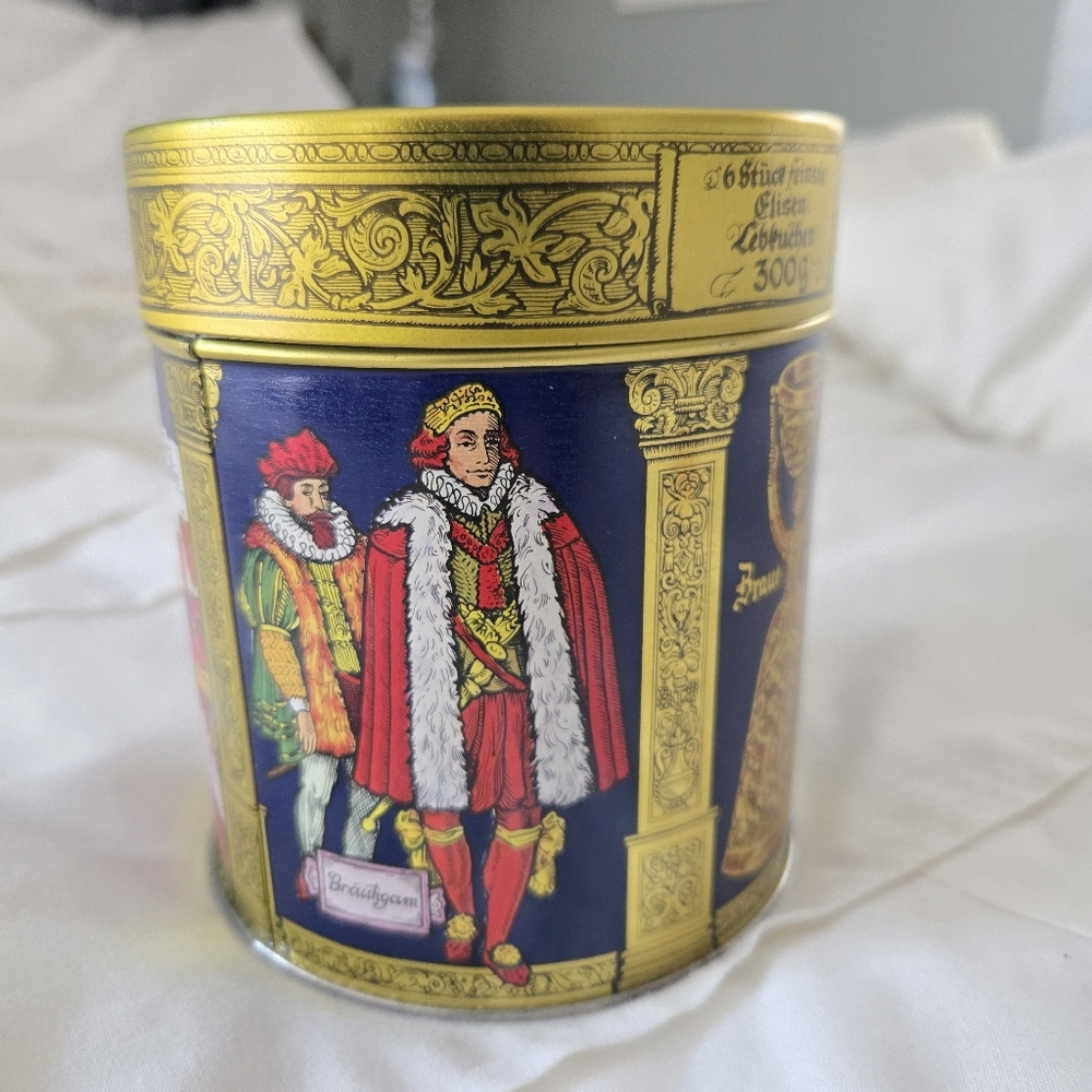 Vintage Otto Schmidt Lebkuchen Collectible German Gingerbread Coffee Tin